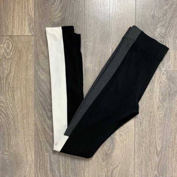 Aritzia Babaton Neil Leggings Stripes Pants Ponte Black Skinny Leg High Waist - Picture 3 of 14